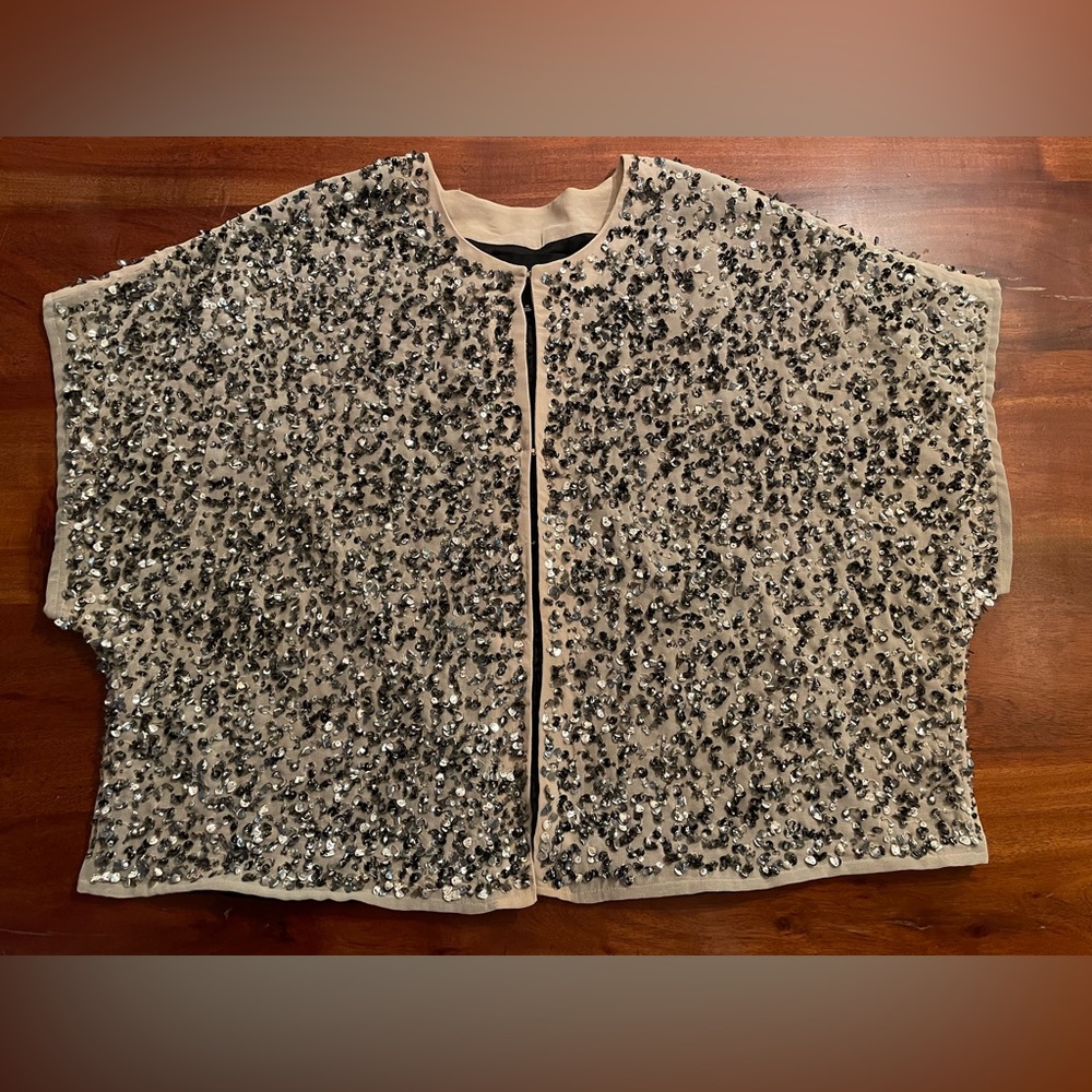 ELOQUII studio Women’s Party Cocktail Short Sleeve Jacket W/sequins Shimmer 18